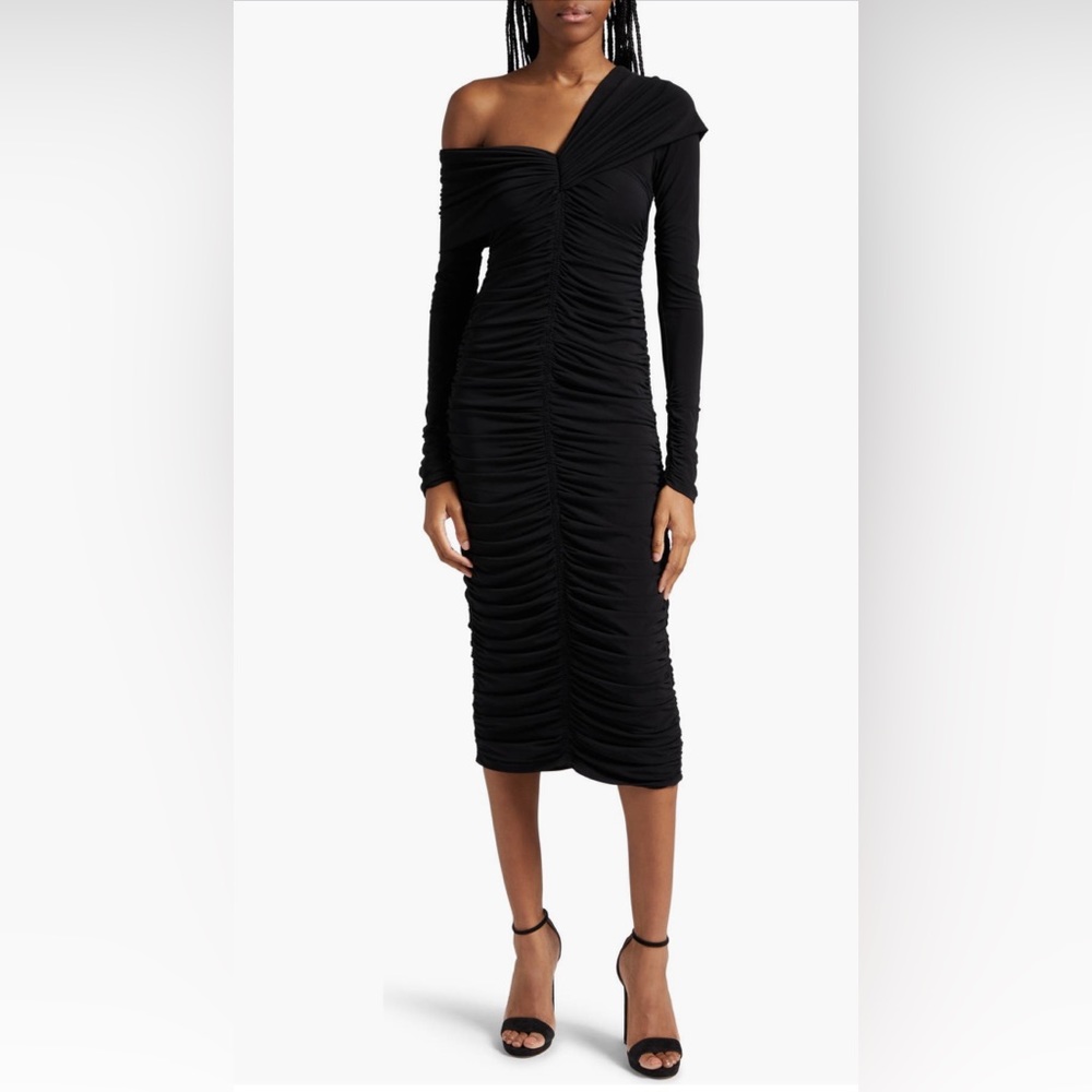 A.L.C. Marie Asymmetric Long Sleeve Dress, Black, Small, Brand new,$ 495